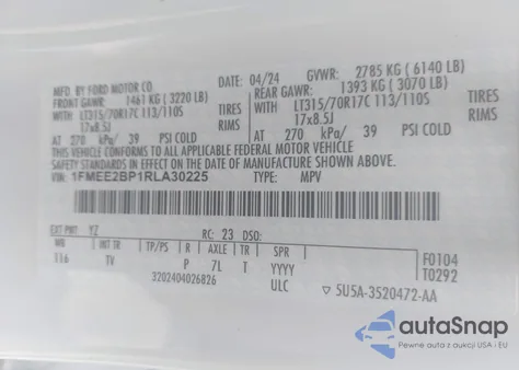 2024 Ford Bronco Wildtrak из США, поврежденный, VIN 1FMEE2BP1RLA30225